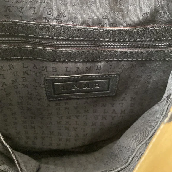 L.A.M.B Leather Leopard Shoulder Bag